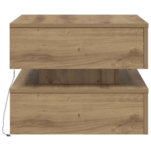 Stolik kawowy z oświetleniem LED, dąb artisian, 50x50x40 cm na Arena.pl