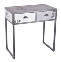 Stolik drewniany z dwoma szufladami