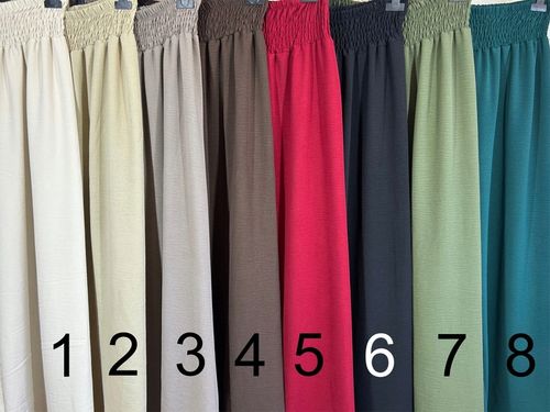 SZEROKIE luźne SPODNIE damskie KULOTY proste KOLORY na Arena.pl