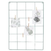 Zielona metalowa ramka ścienna 38 x 52 cm z klamerkami