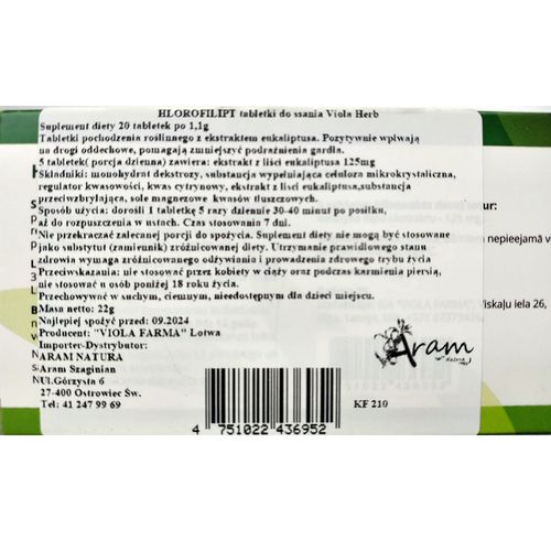 CHLOROFILLIPT NATURALNY ANTYBIOTYK GRONKOWIEC 800 na Arena.pl