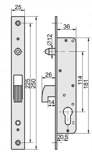 ZAMEK HAKOWY DO BRAMY PRZESUWNEJ DRZWI PRZESUWNYCH WPUSZCZANY KOWAL H40 na Arena.pl