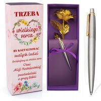 ZŁOTA RÓŻA długopis PARKER +GRAWER dla nauczyciela