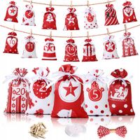 KALENDARZ ADWENTOWY BOŻE NARODZENIE PREZENT DIY 24 SZT WORECZKI Wypełnienia