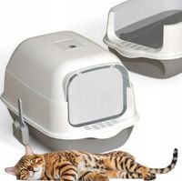 Kuweta dla kota z pochłaniaczem zamykana z łopatką Zestaw otwarta