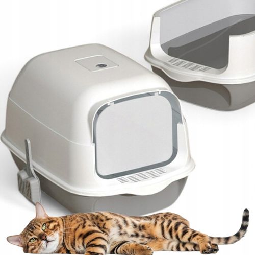 Kuweta dla kota z pochłaniaczem zamykana z łopatką Zestaw otwarta na Arena.pl