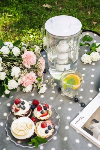 Szklany dzbanek filtrujący Sonata Biały + 6 wkładów UniX na Arena.pl