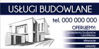 BANER REKLAMOWY OCZKOWANY 200x100 RÓŻNE WZORY USŁUGI BUDOWLANE