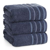 Ręcznik kąpielowy VENTO 70x140 cm granatowy bawełniany frotte 500 g/m²