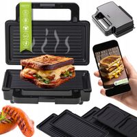 OPIEKACZ DO KANAPEK 2w1 PANINI Grill Elektryczny Toster 1400W