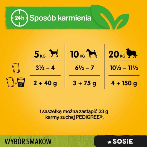 pedigree mixed selection with vegetables sos ind/jag/woł/kur 40x100g na Arena.pl