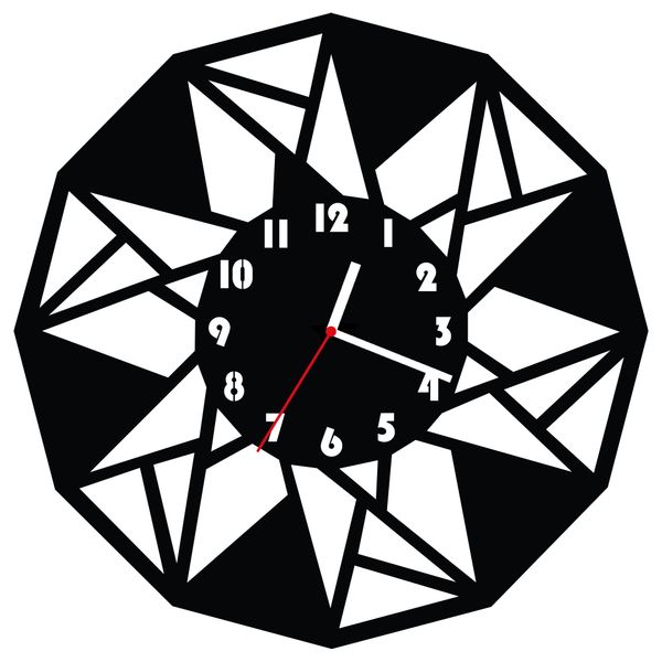 ZEGAR ŚCIENNY GEOMETRIA 38cm M 107.10 zdjęcie 2