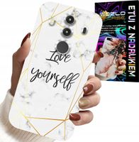 ETUI DO HUAWEI MATE 10 PRO - BIAŁY MARMUREK W ZŁOTE RAMKI LOVE YOU