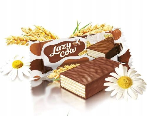 Roshen Wafelki Lazy Cow Batoniki W Czekoladzie Mleczne Kakaowe Wafelek na Arena.pl