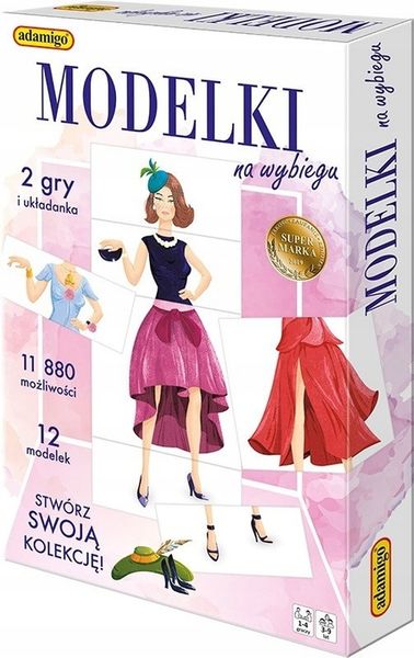 GRA UKŁADANKA MODELKI NA WYBIEGU mała projektantka mody, gra dla dzieci +3 zdjęcie 1
