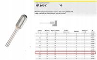 KLINGSPOR FREZ DO METALU HF 100 C FI=9,6x19mm TRZP