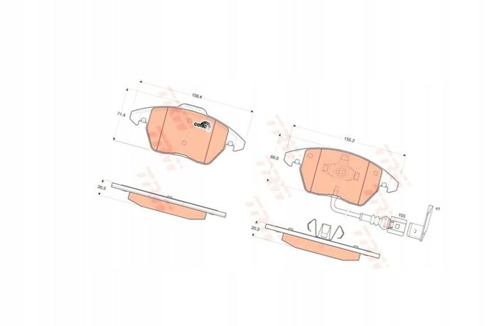 KLOCKI HAMULCOWE PRZÓD VW CADDY zdjęcie 2