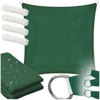 Żagiel wodoodporny daszek plandeka przeciwsłoneczna UV markiza zielona 4x4m