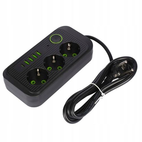 PRZEDŁUŻACZ listwa 2m 3 gniazda + 5x USB na Arena.pl