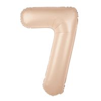 Balon foliowy cyfra 7 karmelowy, 100 cm