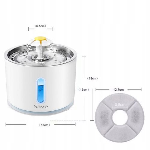 FONTANNA POIDEŁKO DLA KOTA PSA MISKA AUTOMATYCZNE POIDŁO + FILTR CICHA na Arena.pl