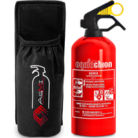 GAŚNICA OGNIOCHRON 1KG UCHWYT NA GAŚNICĘ MOCOWANIE RZEP DO BAGAŻNIKA