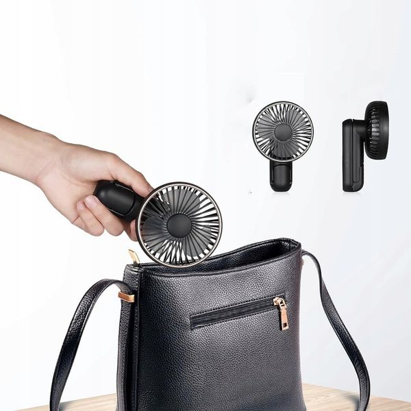 PRZENOŚNY WENTYLATOR RĘCZNY MINI WENTYLATOR USB 5 TRYBÓW 2000mAh zdjęcie 3