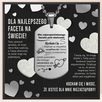 Prezent dla niego nieśmiertelnik z grawerem dla najlepszego faceta HIT!