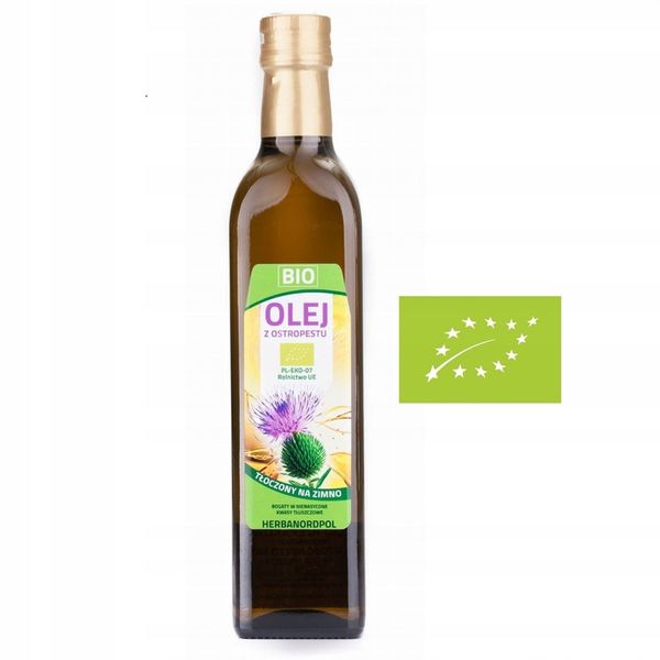 EKOLOGICZNY OLEJ Z OSTROPESTU 500ml ZIMNO TŁOCZONY zdjęcie 1