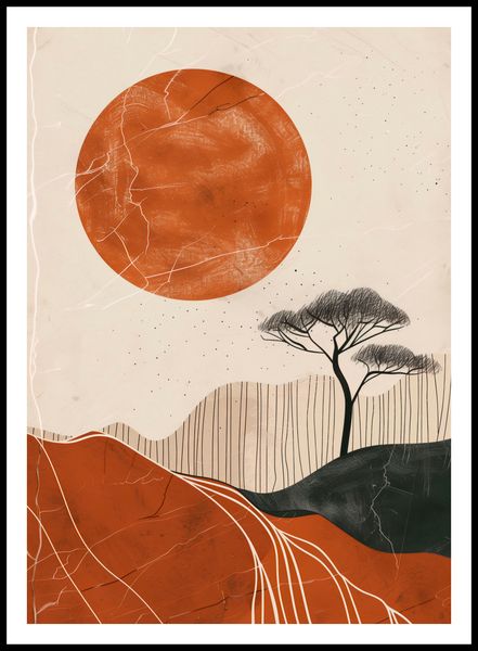 Plakat 64x90cm Afrykański Zachód Słońca zdjęcie 3
