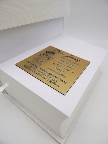 PISMO ŚWIĘTE NA KOMUNIĘ BIBLIA Z GRAWEREM PAMIĄTKA PIERWSZEJ KOMUNII CHRZTU na Arena.pl