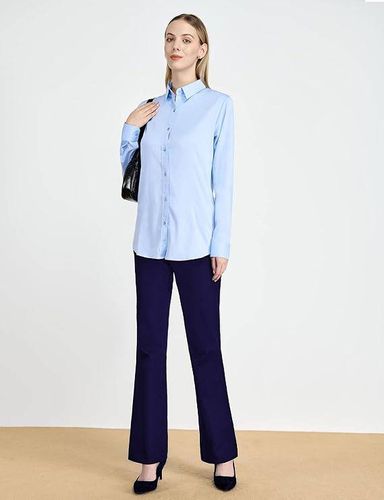 Spodnie Damskie Garniturowe Dzwony Granatowe S Długość 74 cm 5 Kieszeni na Arena.pl