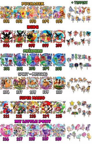 ZESTAW OPŁATEK NA TORT 20CM + TOPPERY PAPIEROWE - KITTY KOTEK 15CM 18CM na Arena.pl