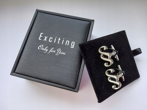 Srebrne spinki do mankietów Paragrafy dla Prawnika Sędziego Adwokata +Etui na Arena.pl