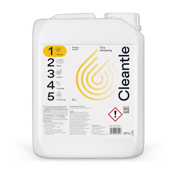 Cleantle Tire Dressing - żel do konserwacji opon 5L zdjęcie 1