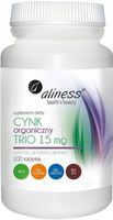 Aliness Cynk Organiczny Trio 15mg ODPORNOŚĆ Testosteron Wzrok Paznokcie