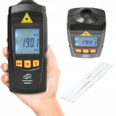 Tachometr Laserowy LCD Miernik Obrotów Obrotomierz 99999 RPM LCD + Tasiemki