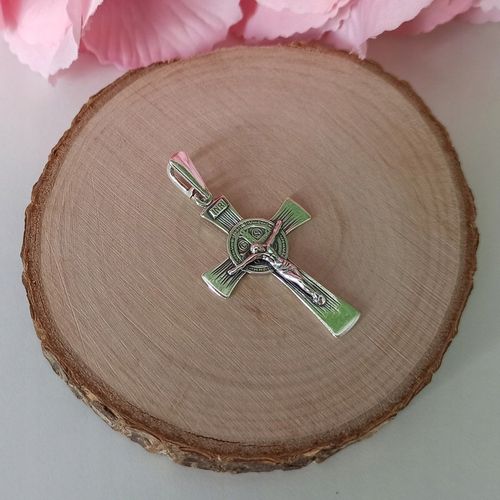 Krzyżyk srebrny oksydowany św.benedykt pr.925 na Arena.pl