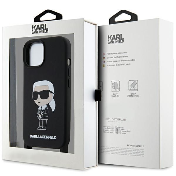 Etui Karl Lagerfeld do iPhone 15, iPhone 14, iPhone 13, Czarny zdjęcie 7