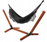 Zestaw Stelaż na Hamak Drewniany Impregnowany 150kg + Hamak 2-osobowy