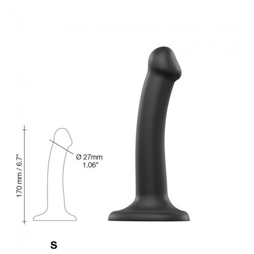 Silicone Bendable Dildo Double Density Black S na Arena.pl