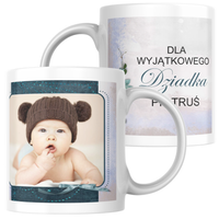 Prezent na dzień Babci i Dziadka Kubek z personaliza Imieniem oraz Zdjęciem