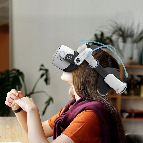 Wygodny Regulowany Pasek Opaska z Zasilaniem do Meta Quest 2 Bateria Stacja na Arena.pl