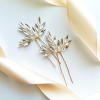 Pozłacana ozdoba do włosów z cyrkoniami giętka elegancka ślubny zestaw