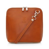 VERA PELLE torebka skórzana damska listonoszka stożek V024 camel