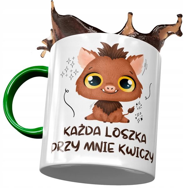 Kubek Zielony Śmieszny Każda Loszka Przy Mnie Z Nadrukiem Ze Zdjęciem zdjęcie 1