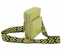 Sara Moda - torebka rowerówka portfel etui na telefon zielony limonka 327