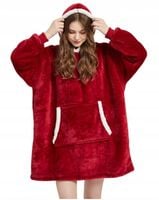 Ciepła Bluza Oversize XXL Koc Włochacz Futrzak 2w1