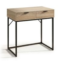 Konsola z Szufladami 80 cm Wąska ELANO Stolik do Salonu Loft Dąb Sonoma