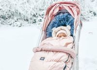 Śpiworek zimowy do wózka różowy mat